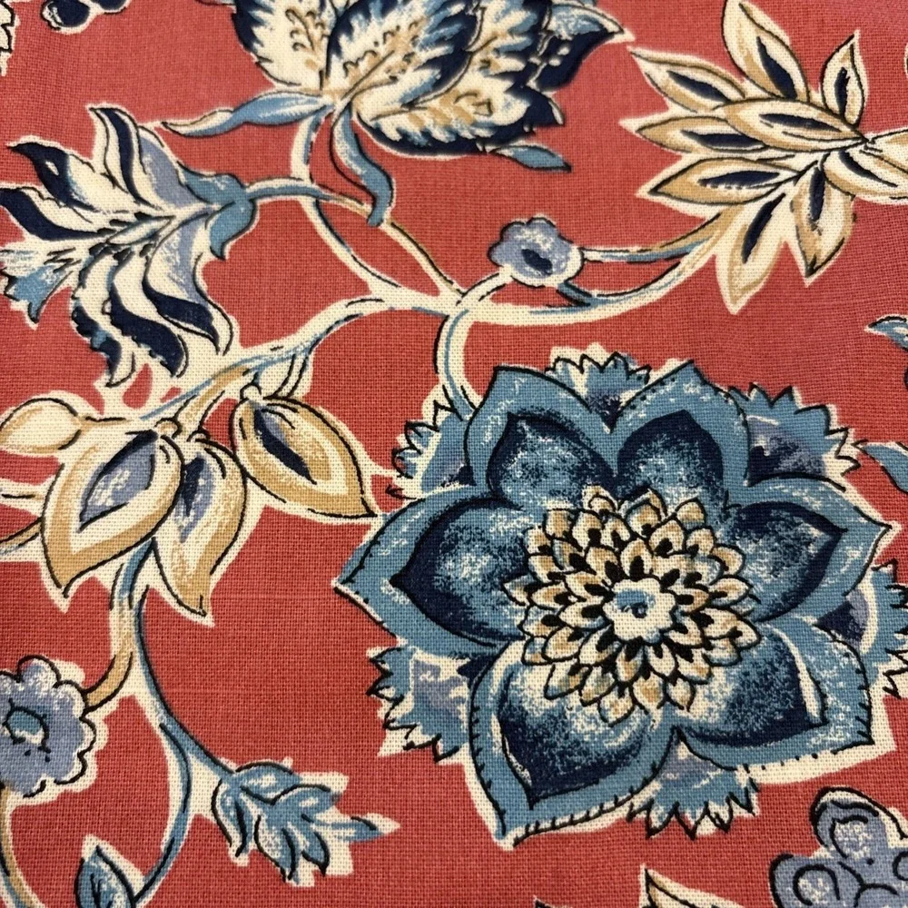 Ralph Lauren Pillow Sham Dominique Floral KING Reversible Stripe Cotton